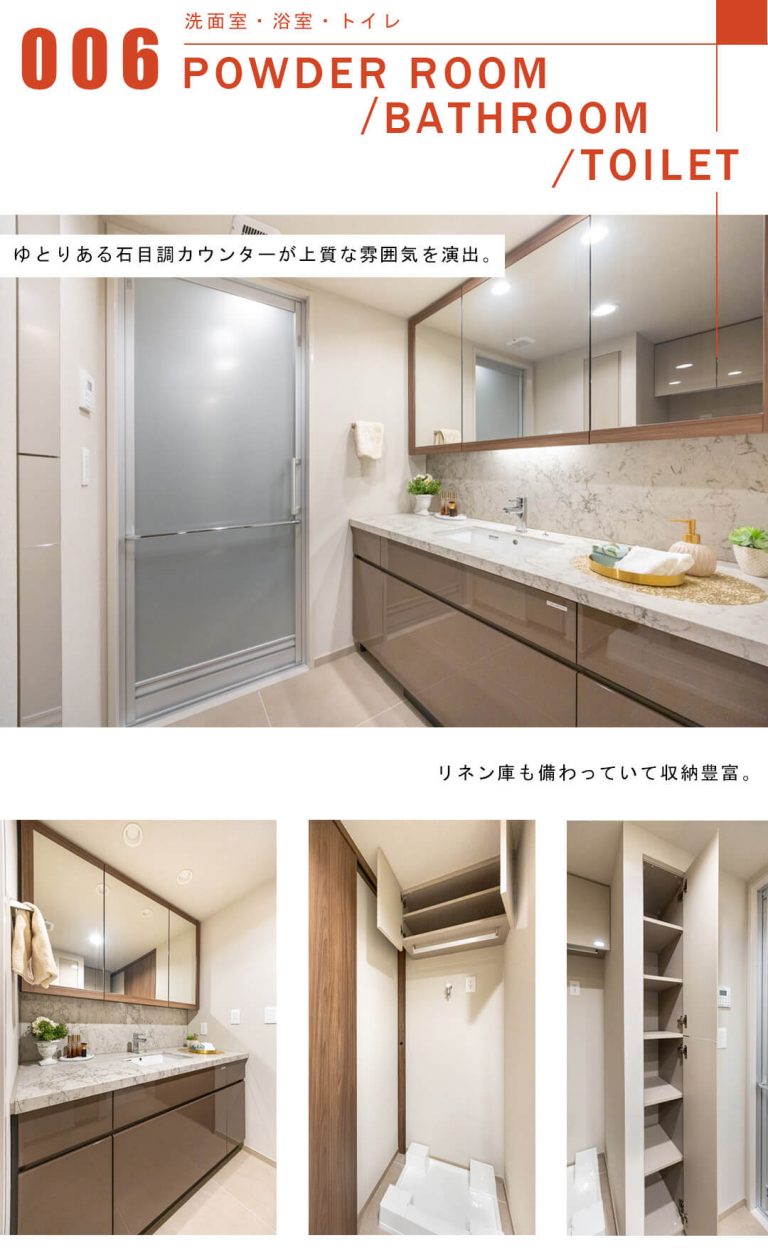 ジオグランデ白金台の洗面室