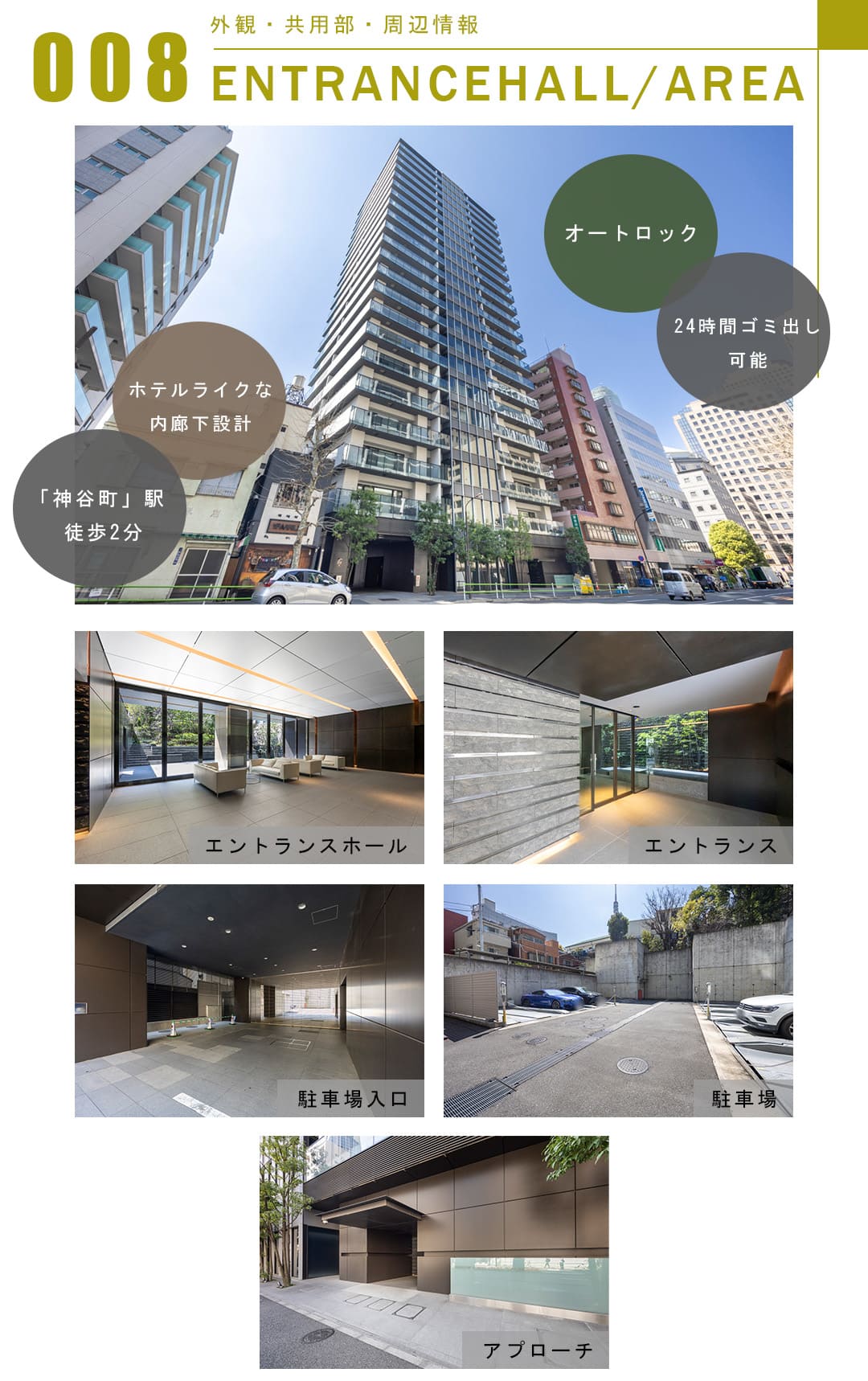 008外観,共用部,周辺情報,ENTRANCEHALL,AREA