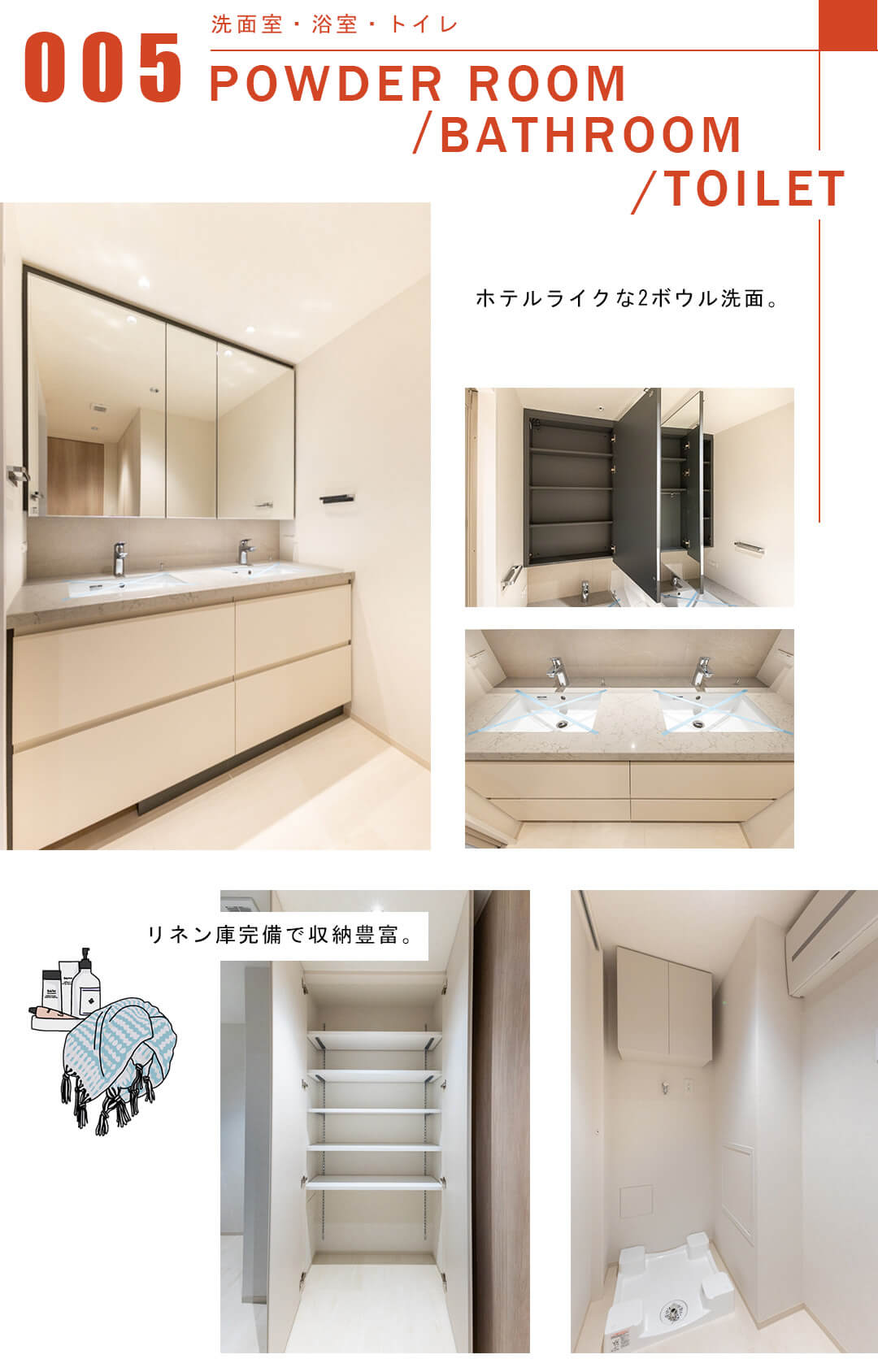 代々木デュープレックスの洗面室