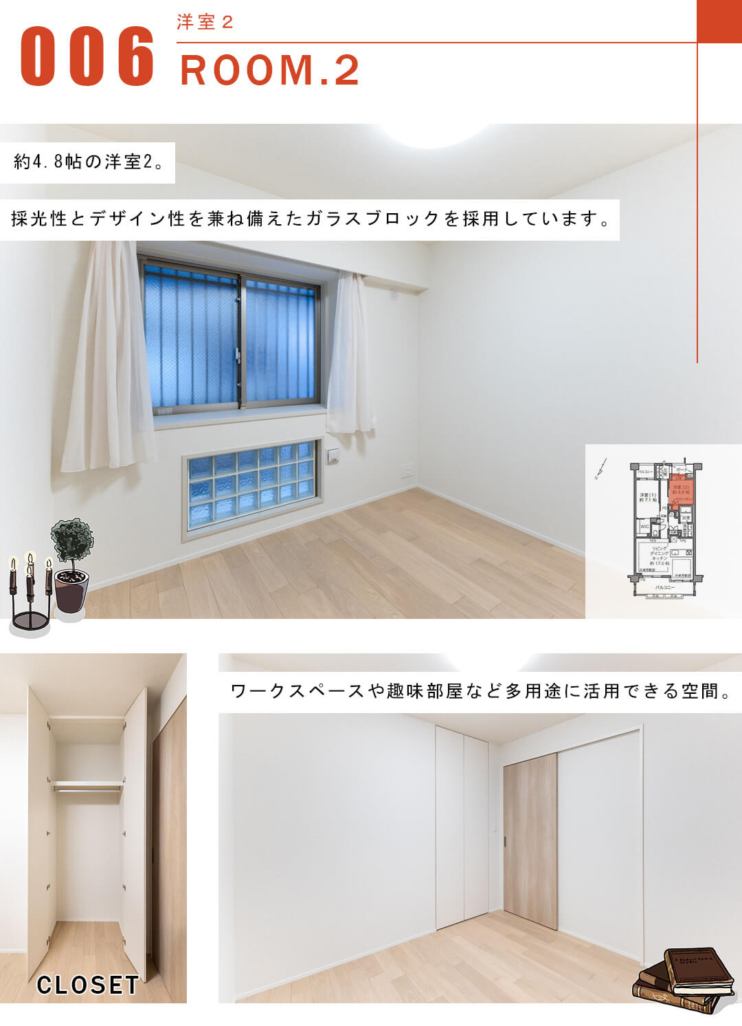 代々木デュープレックスの洋室