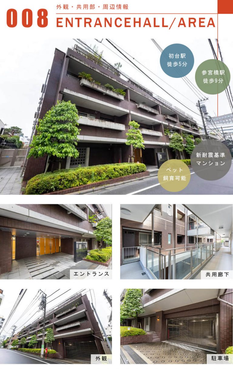 代々木デュープレックスの外観と共用部