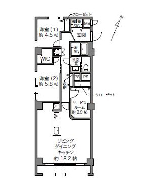 乃木坂　時を重ねた趣と、やわらかな光に包まれる住まい 間取り図