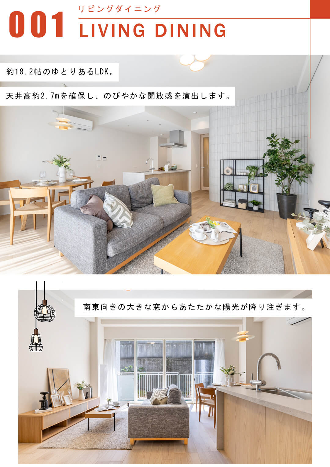 シャトー赤坂台のリビングダイニング