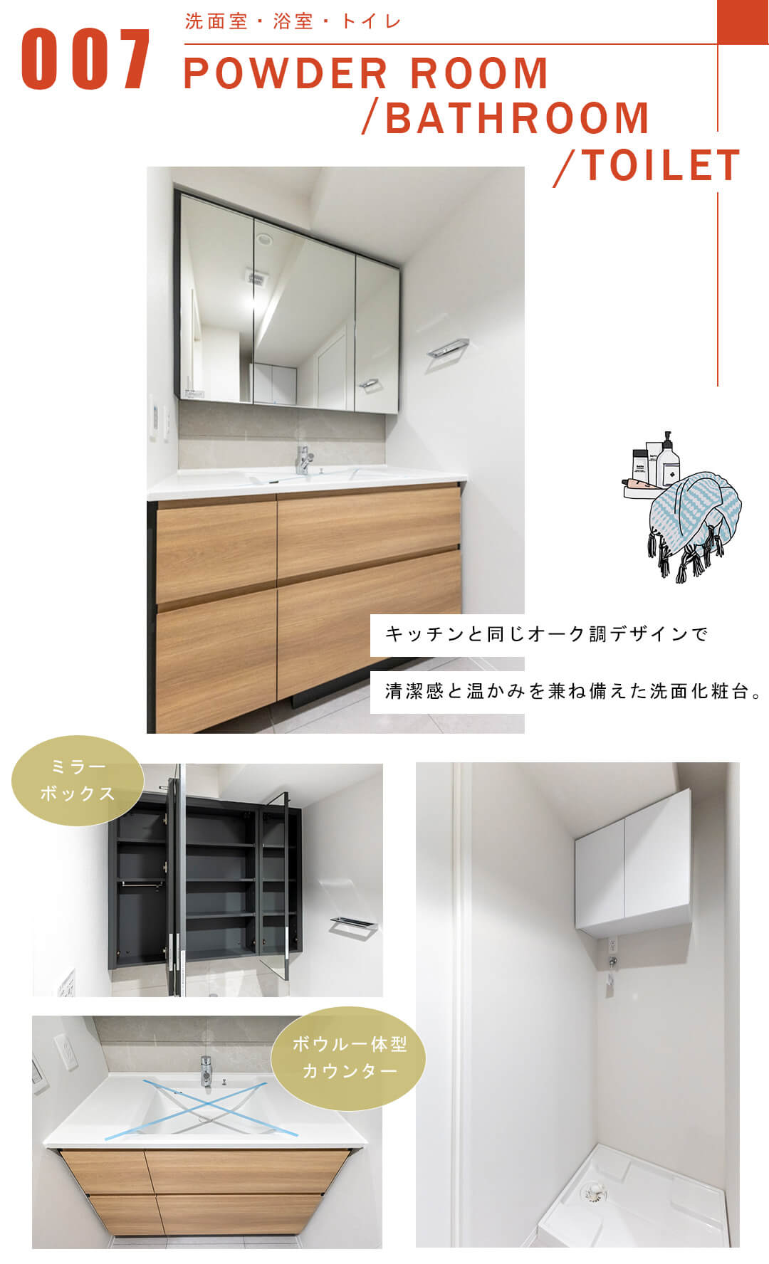 朝日マンション大崎の洗面室