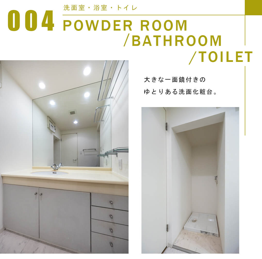 東急ドエル・アルス麻布十番の洗面室