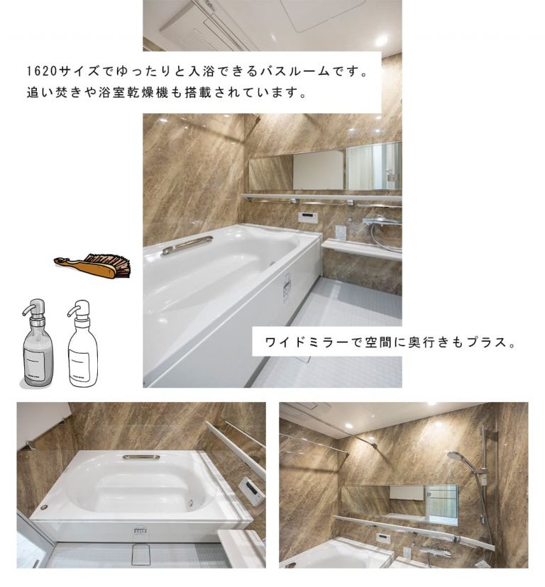 パークタワーグランスカイの浴室