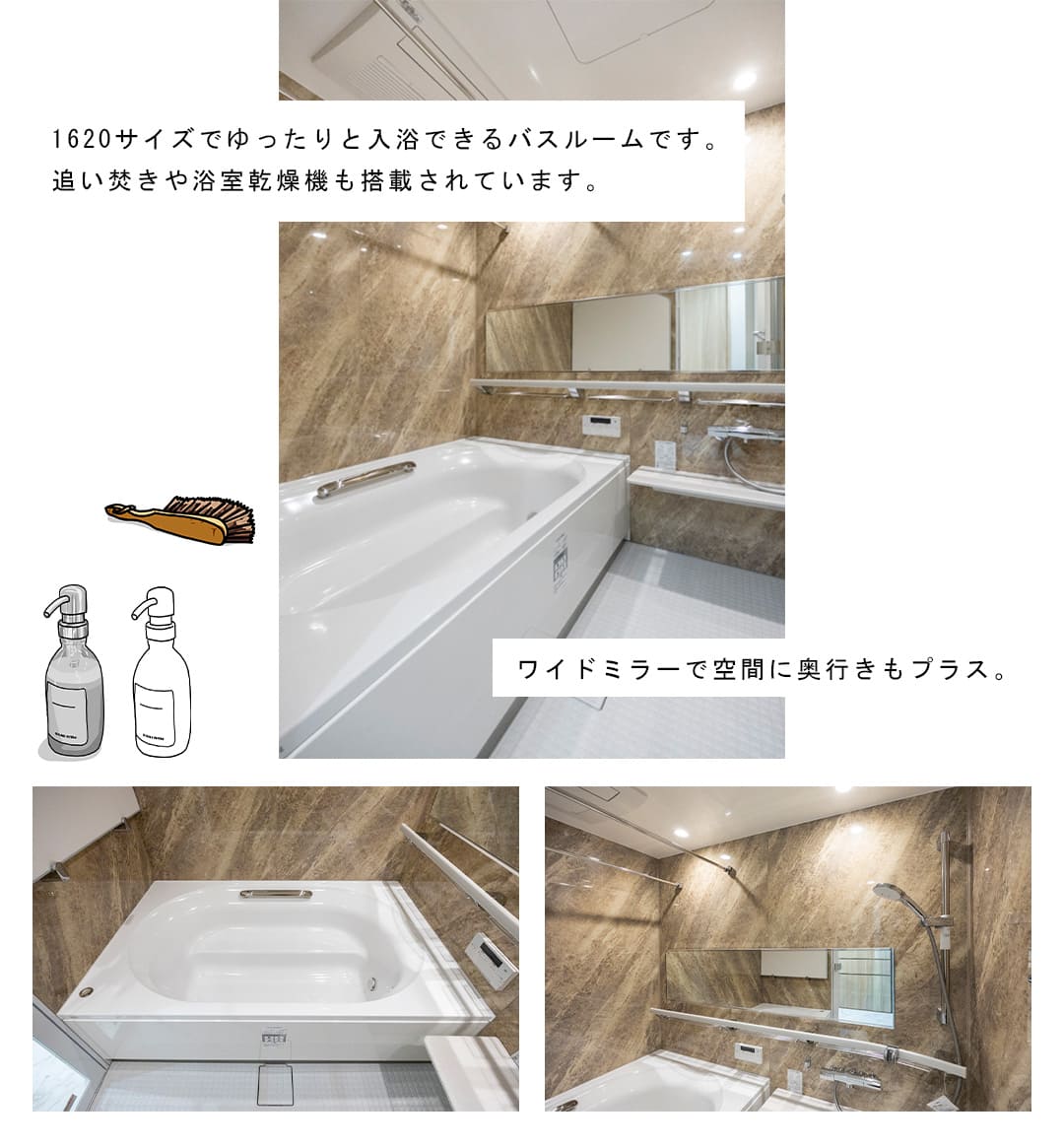 パークタワーグランスカイの浴室