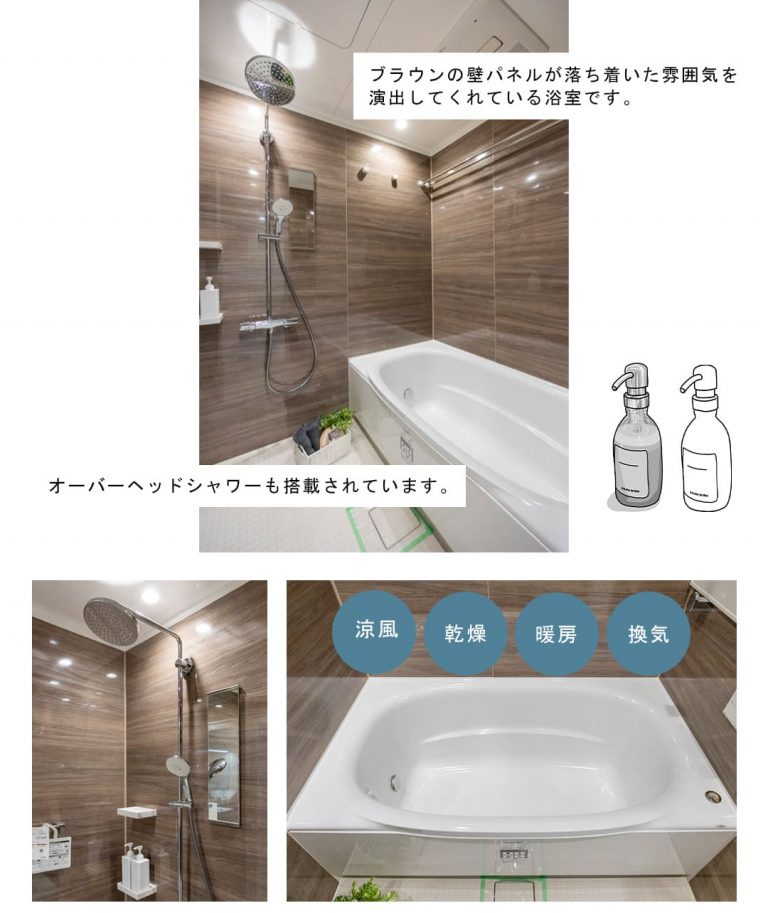 大崎ウエストシティタワーズW棟の浴室