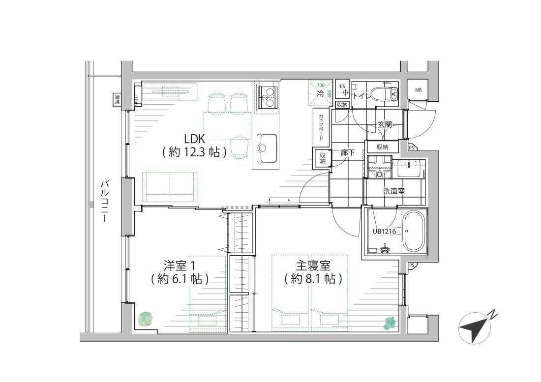 代官山　駅徒歩3分、ペットと心地よく暮らす住まい 間取り図