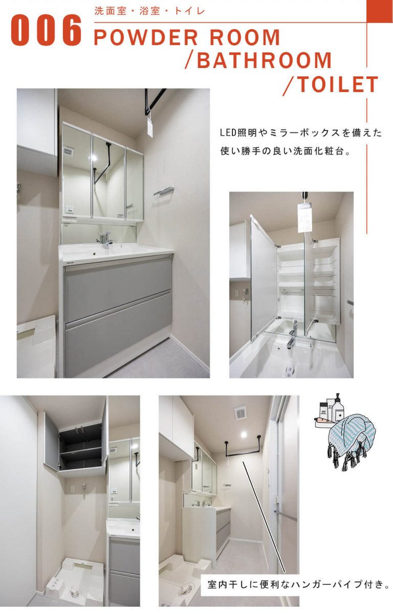 ソフィアーレ代官山の洗面室