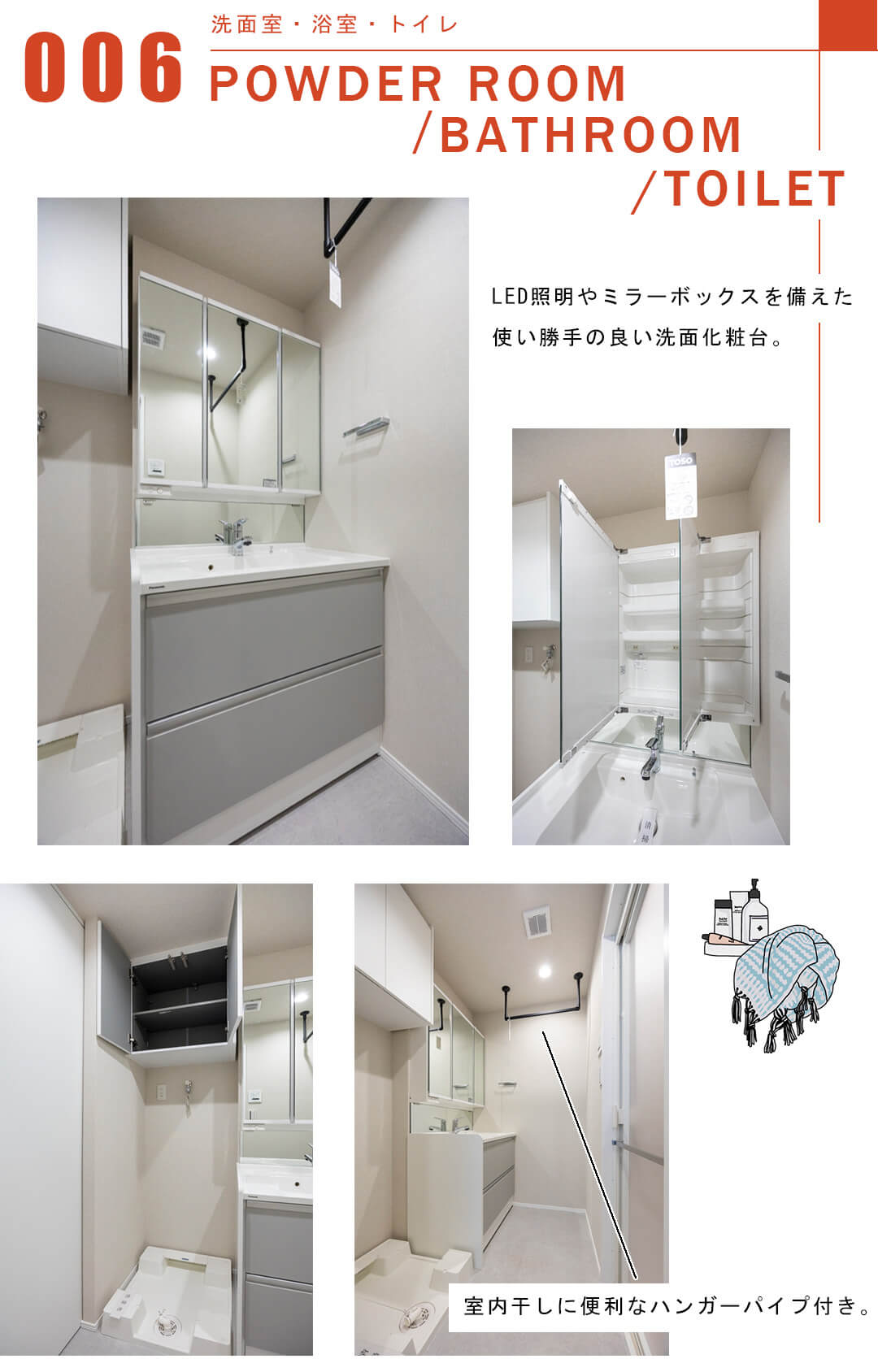 ソフィアーレ代官山の洗面室