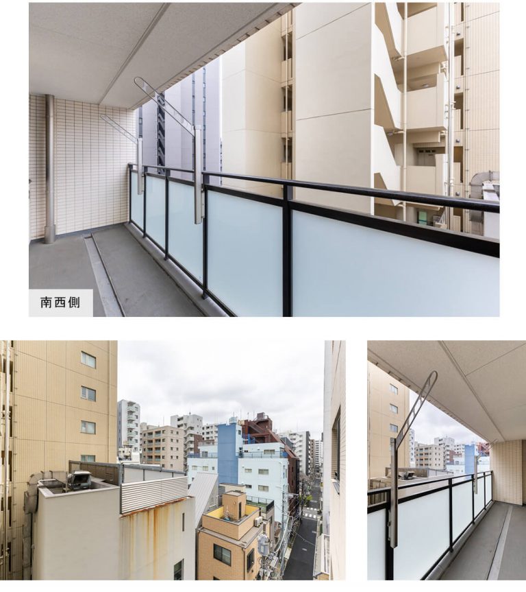 アスコットパーク東京八丁堀のバルコニー