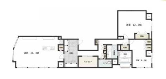 マジェスタワー六本木　優雅な暮らしを叶える117㎡超の邸宅 間取り図