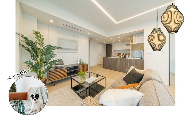 芝浦アイランドケープタワーのリビングダイニング