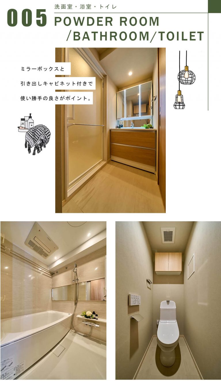 ライオンズマンション広尾南の洗面室・浴室・トイレ