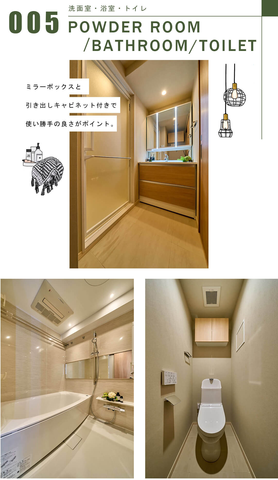 ライオンズマンション広尾南の洗面室・浴室・トイレ