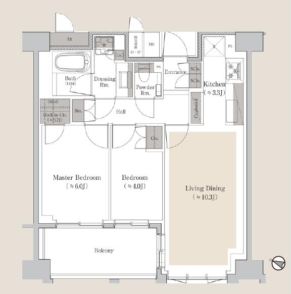 グランリビオ恵比寿　恵比寿の静穏に暮らす、新築低層レジデンス 間取り図