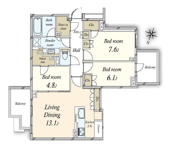 ザ・パークハウスグラン南青山高樹町　南青山で紡ぐ、上質な日常のかたち 間取り図