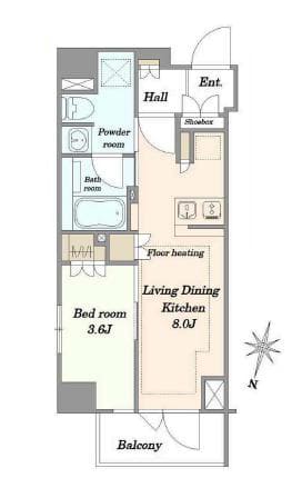 クレヴィア山吹神楽坂　都市の利便を感じながら、穏やかに暮らす角部屋 間取り図