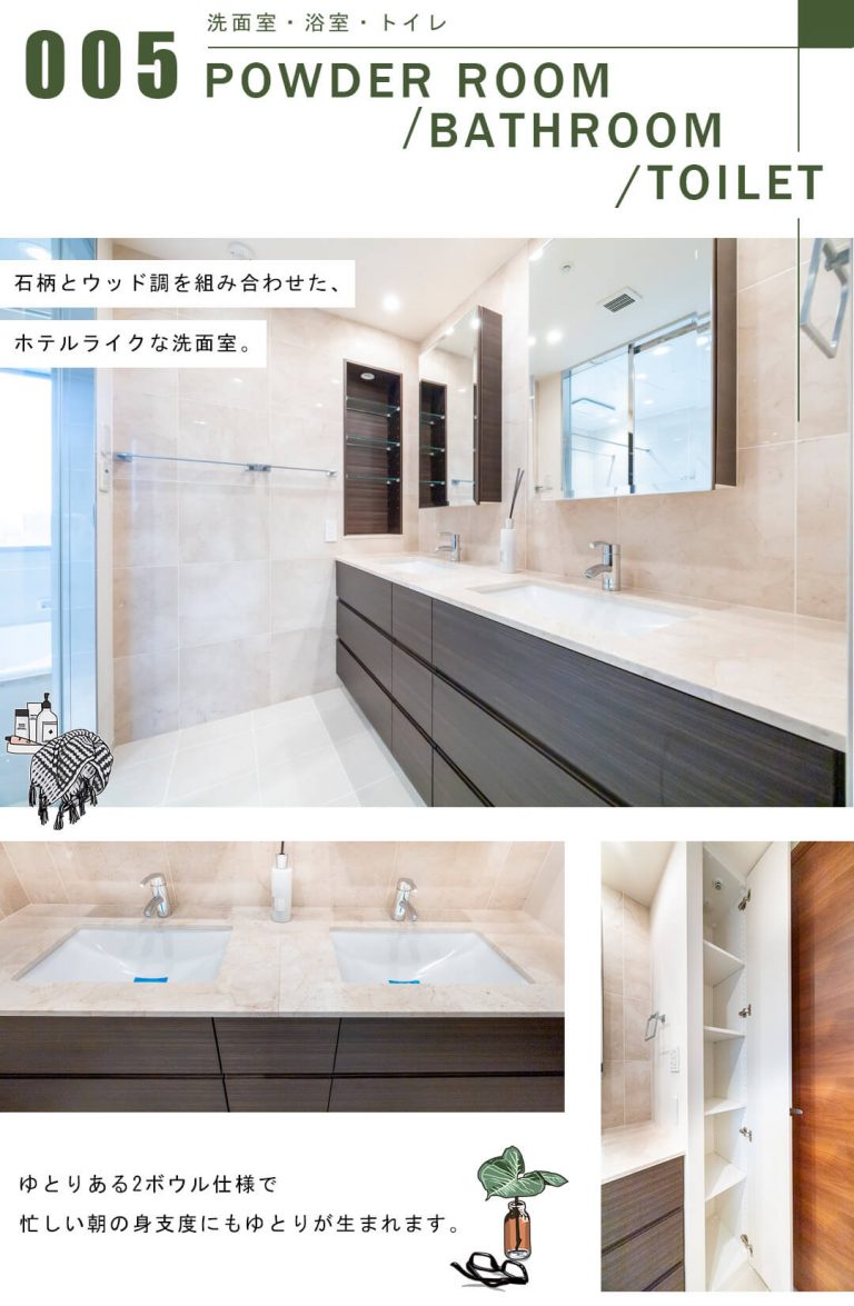 乃木坂パークハウスの洗面室