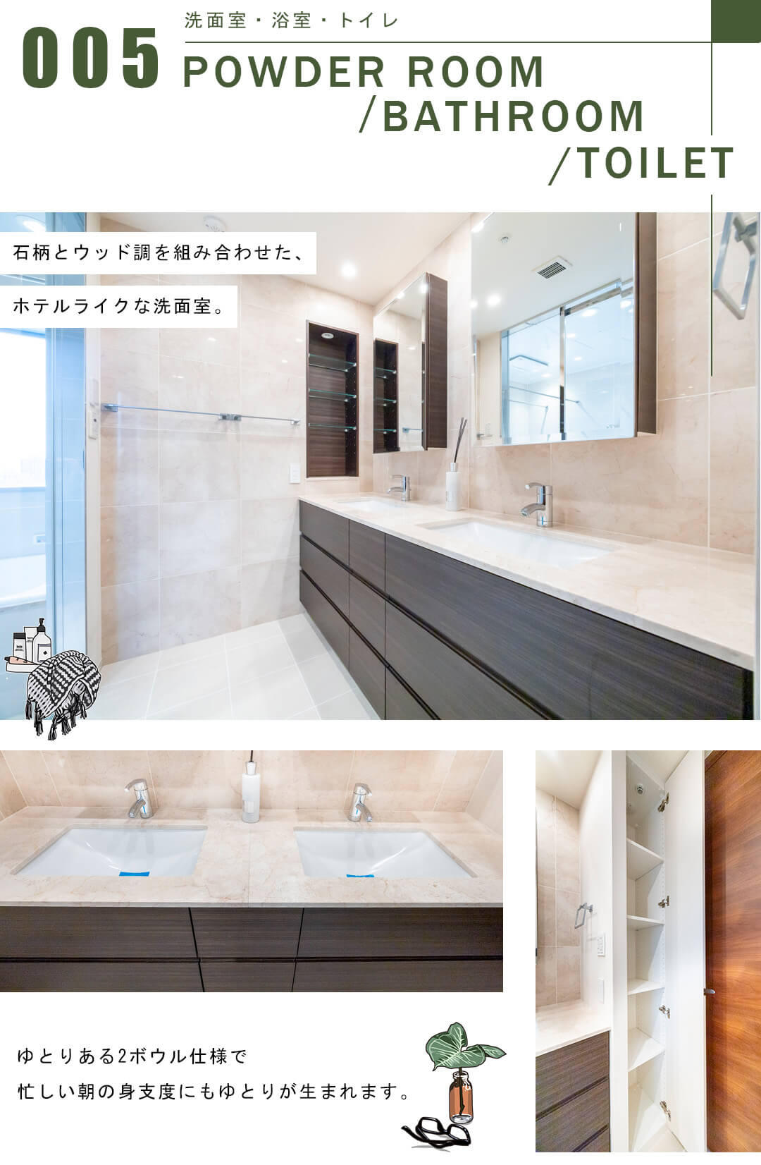 乃木坂パークハウスの洗面室