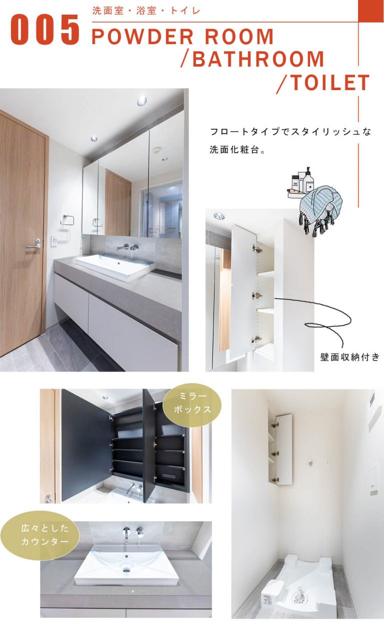 プラウド上原の洗面室