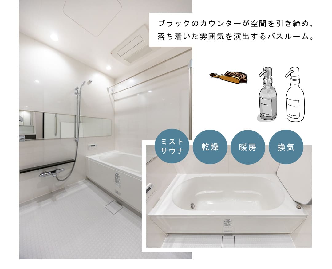 麻布台ヒルズレジデンスB棟の浴室