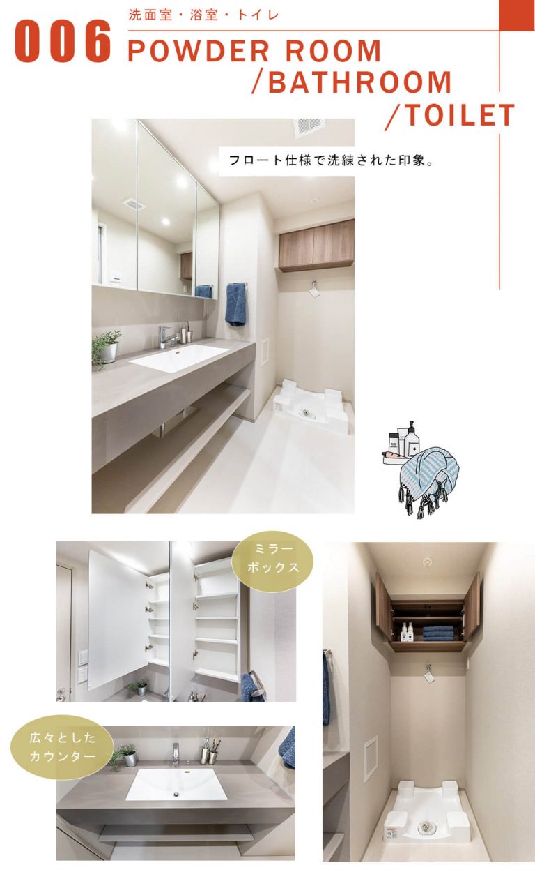 プラネスーペリア代々木参宮橋の洗面室