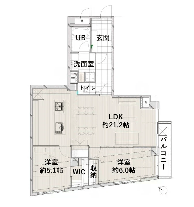 千代田区四番町　重厚なヴィンテージマンション、南西向きの最上階角住戸 間取り図