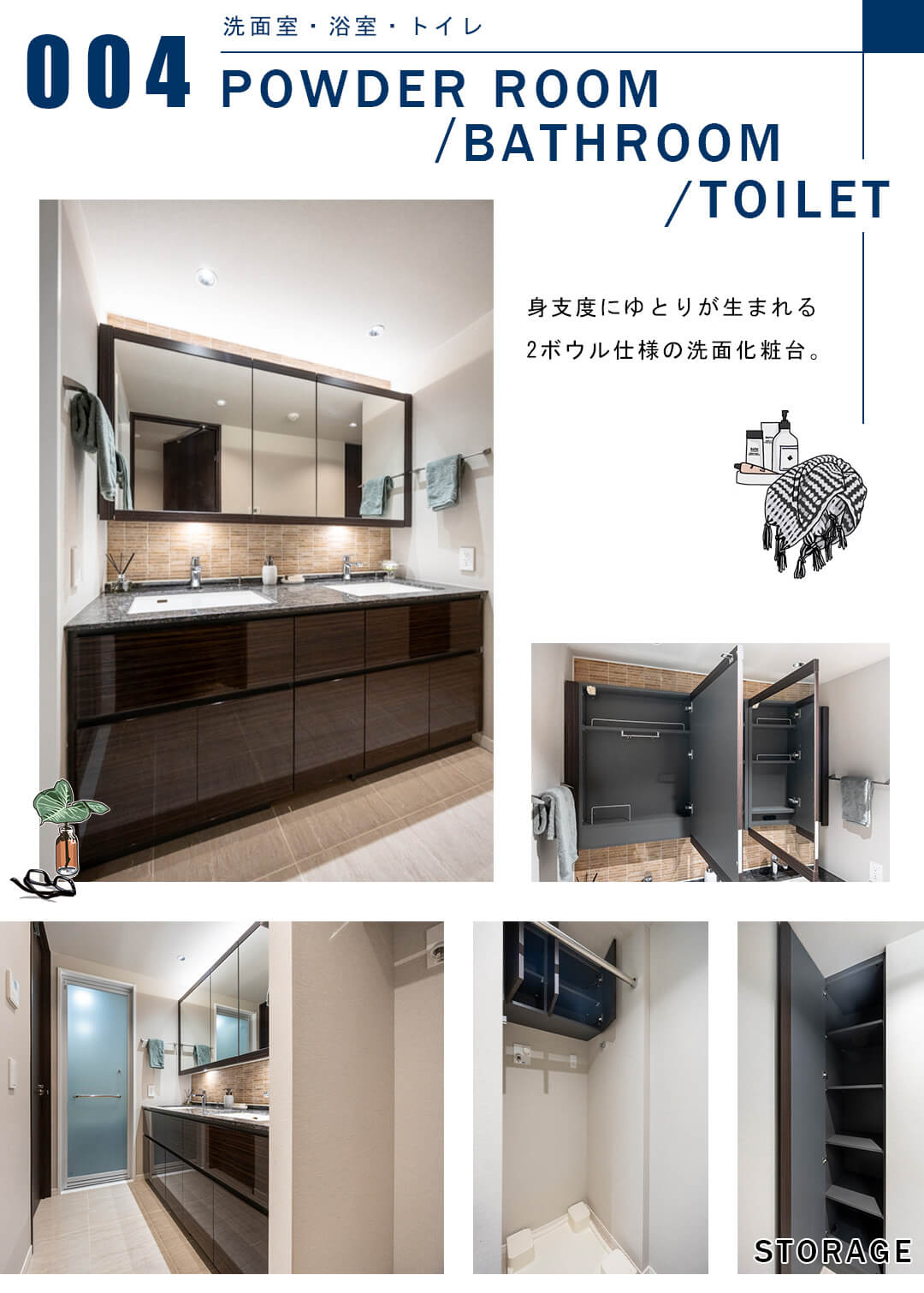 グランドメゾン西原三丁目の洗面室