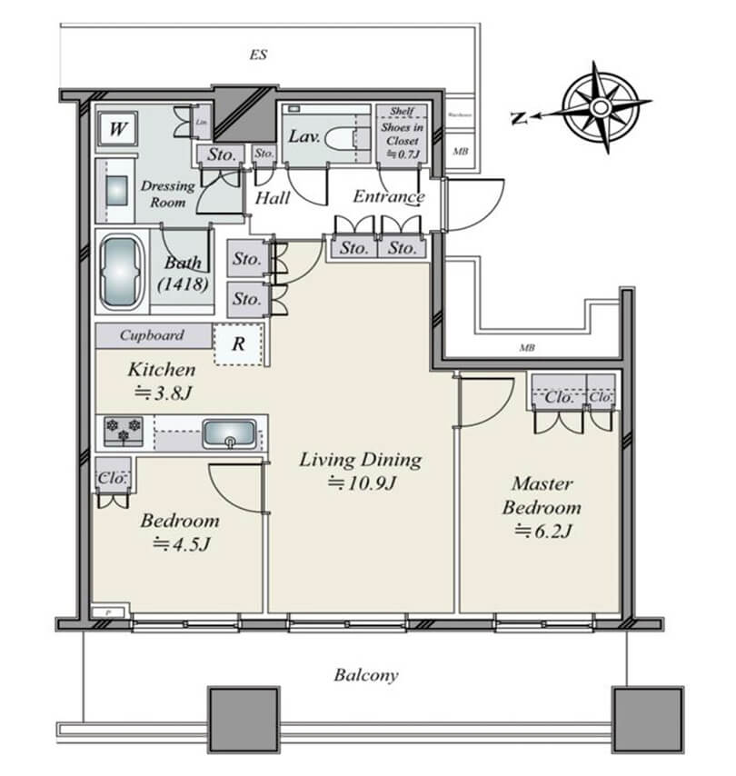 ワールドタワーレジデンス　魅力あふれる東京タワービュー 間取り図