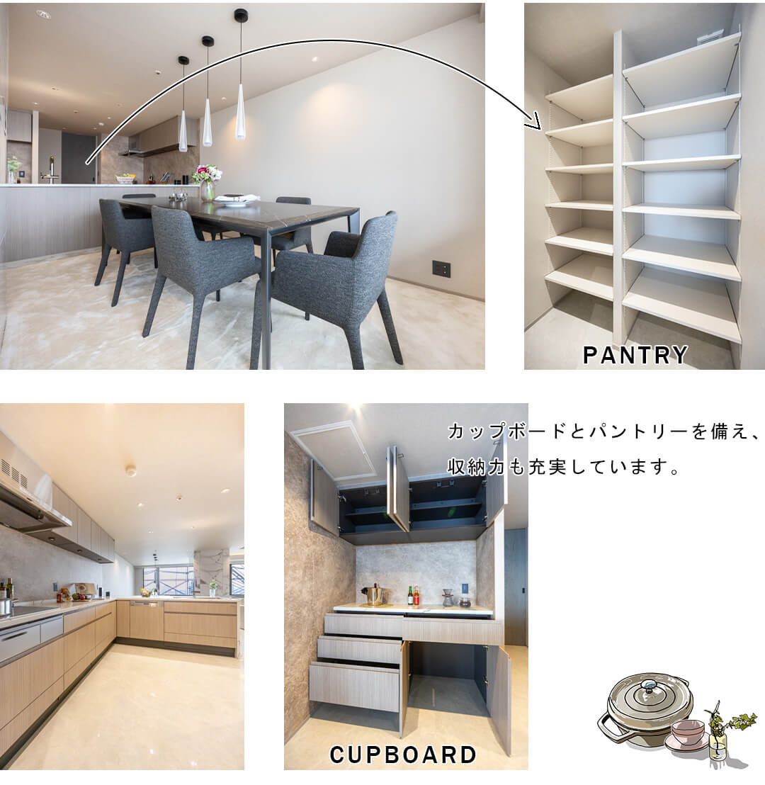 恵比寿ガーデンテラス壱番館のキッチン