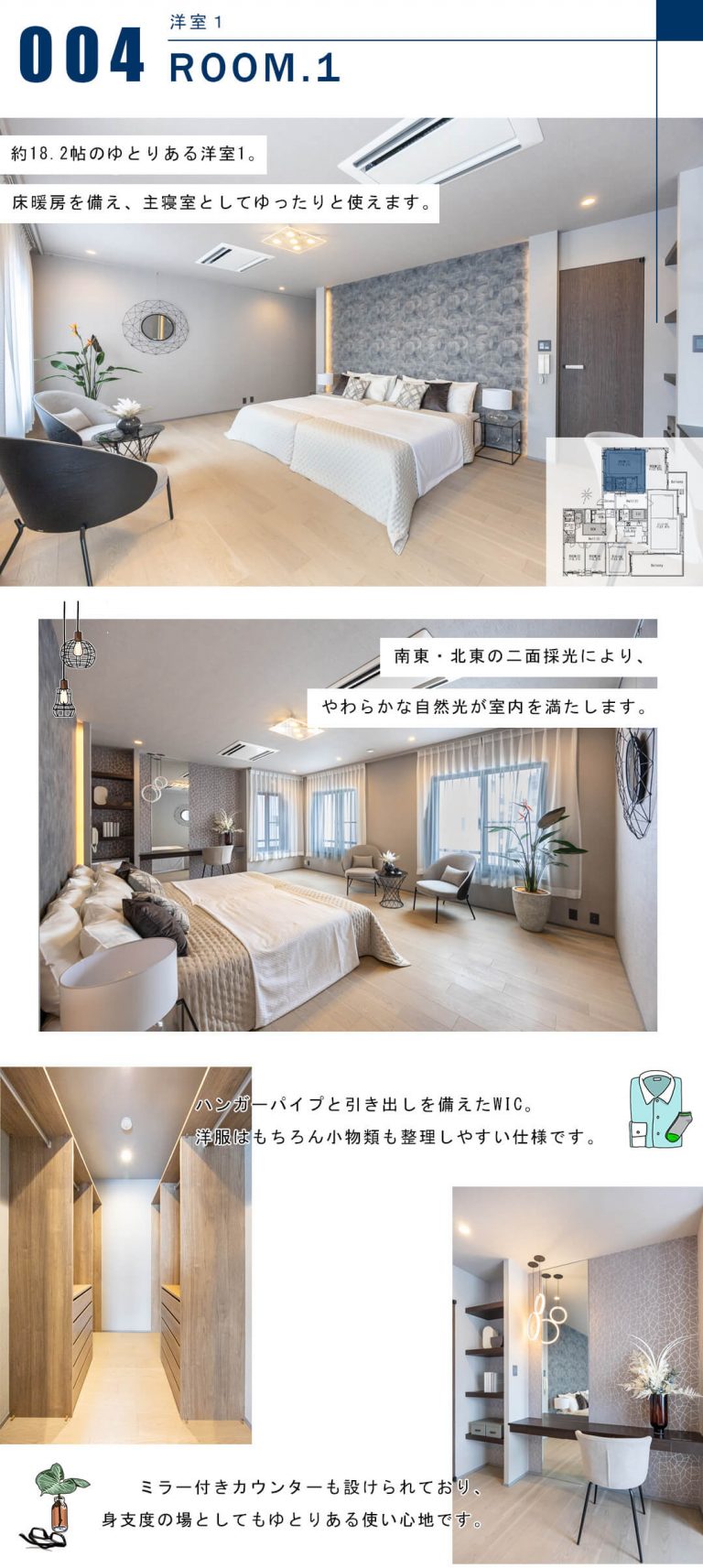 東高原宿ペアシティの洋室