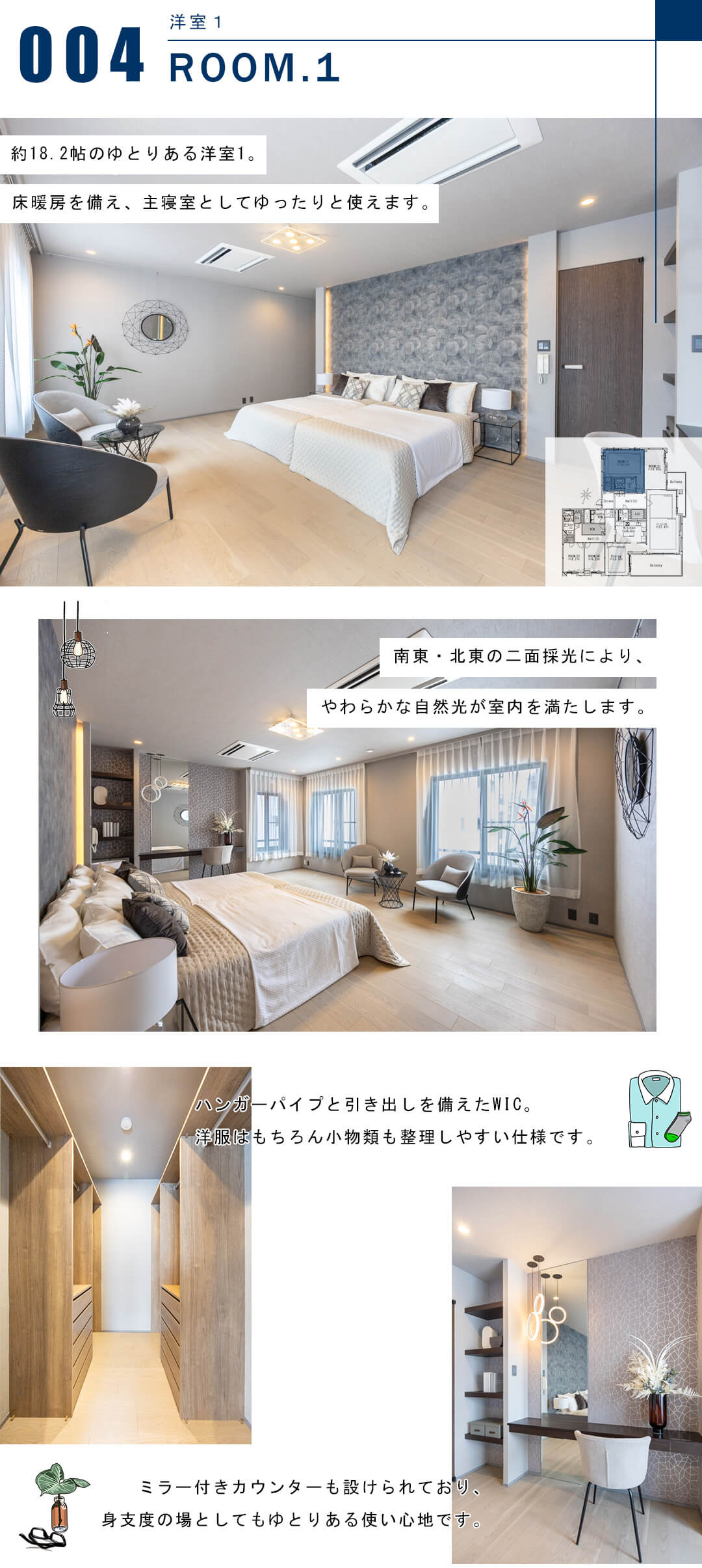 東高原宿ペアシティの洋室