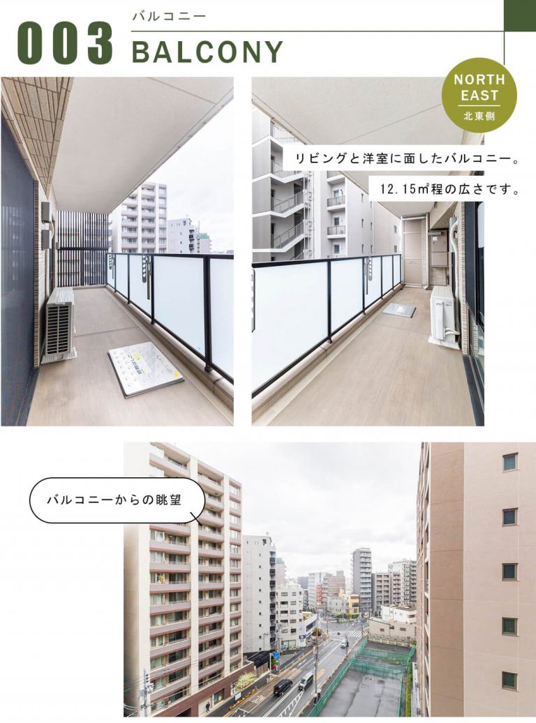 ジオ新宿若松町のバルコニー