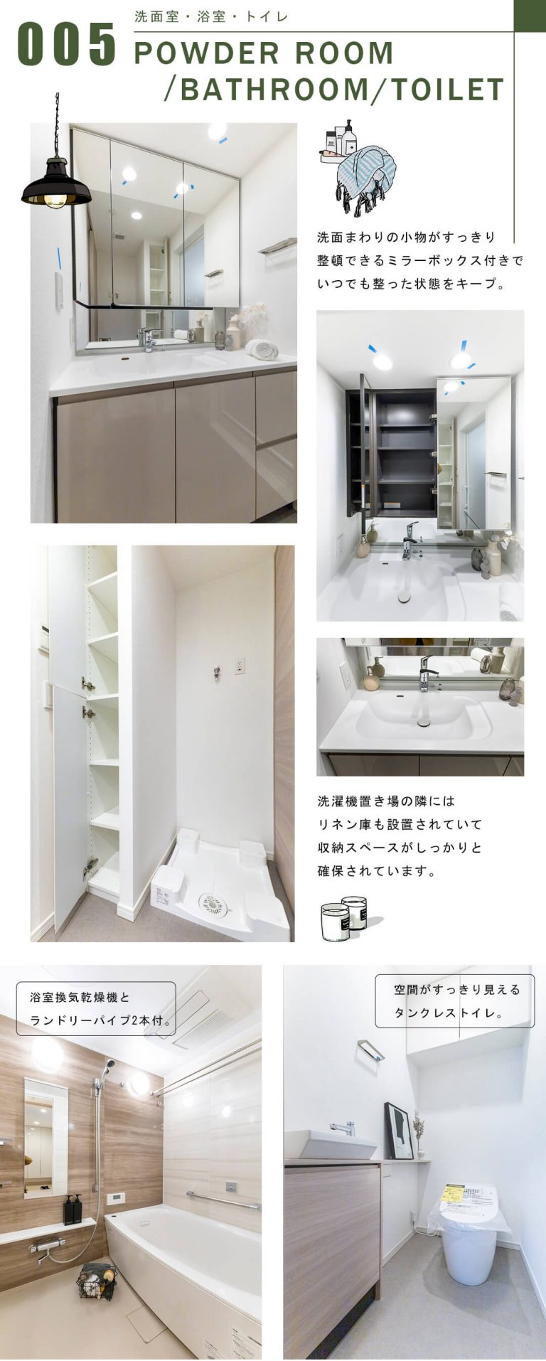 ジオ新宿若松町の洗面室・浴室・トイレ