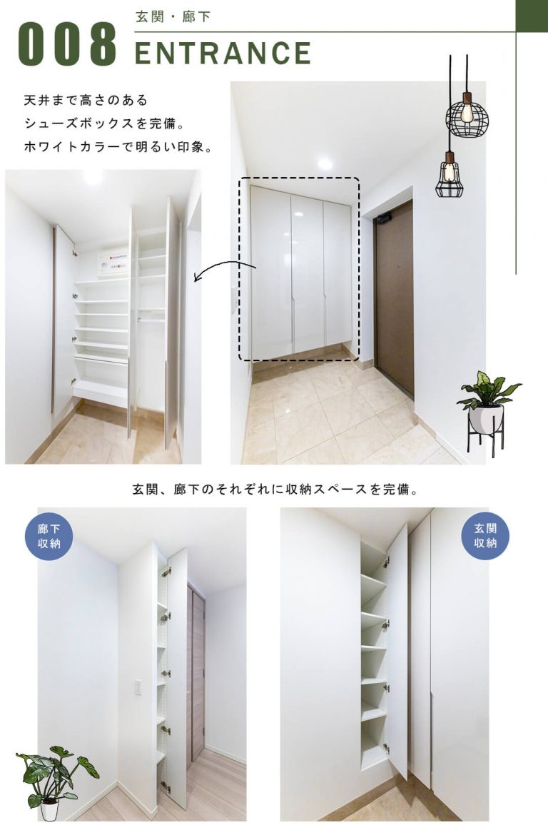 ジオ新宿若松町の玄関・廊下