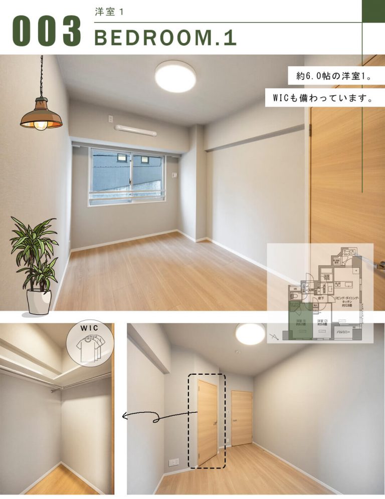 オープンレジデンシア日本橋水天宮の洋室1