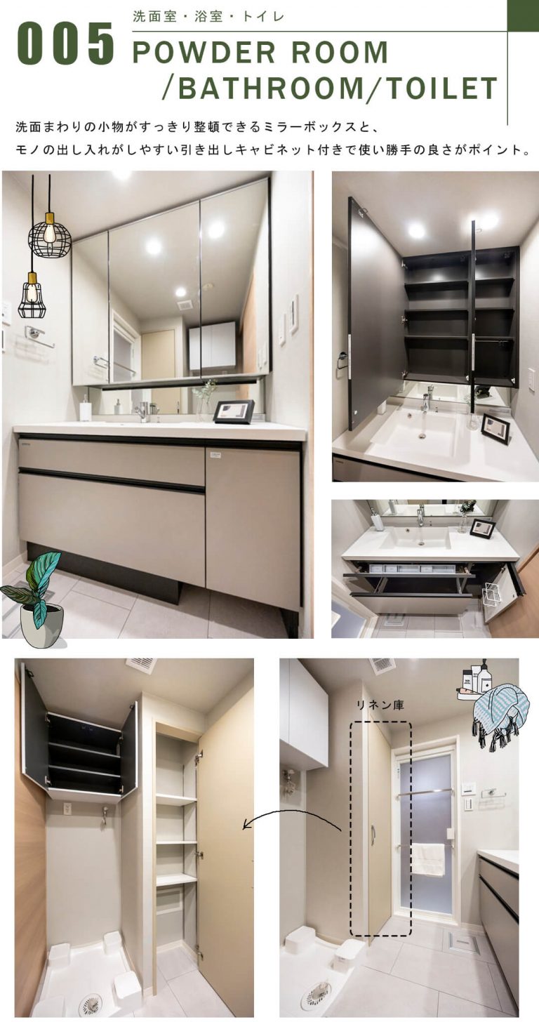 オープンレジデンシア日本橋水天宮の洗面室・浴室・トイレ