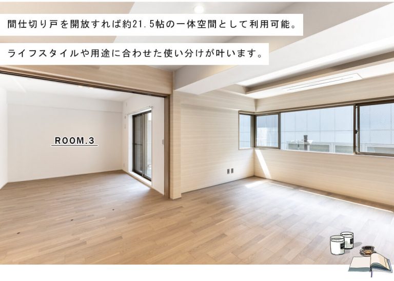 マートルコート代々木公園のリビングダイニング