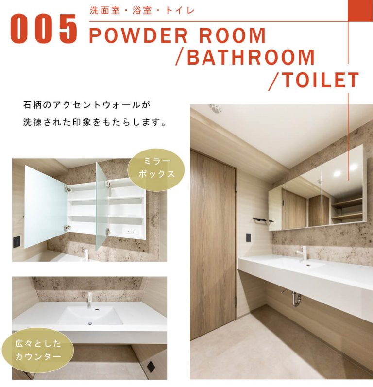 マートルコート代々木公園の洗面室