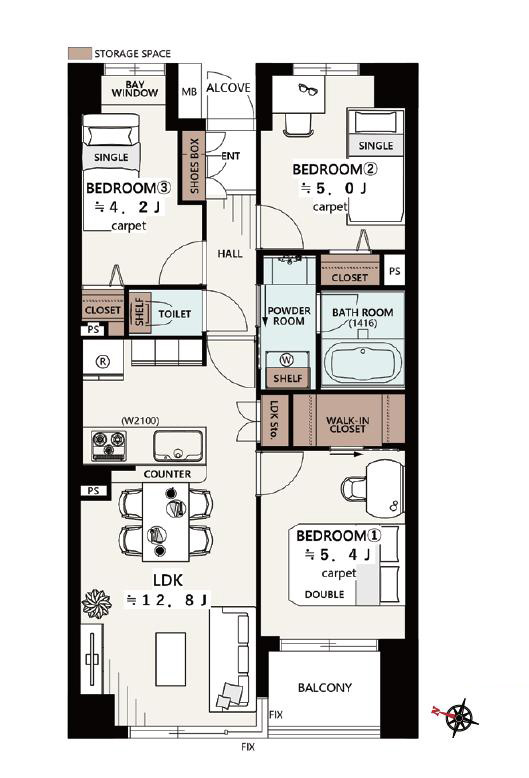 笹塚　駅徒歩3分×南西二面採光の穏やかな日常 間取図