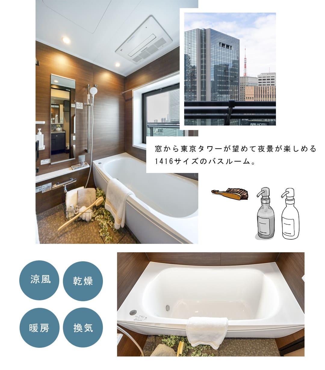 カテリーナ三田タワースイートウエストアークの浴室