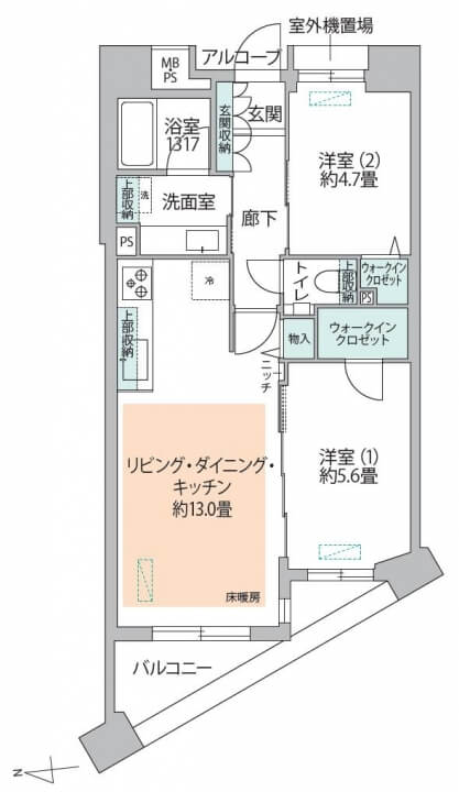 四谷三丁目　新宿御苑の四季の彩りを感じられる暮らし 間取り図