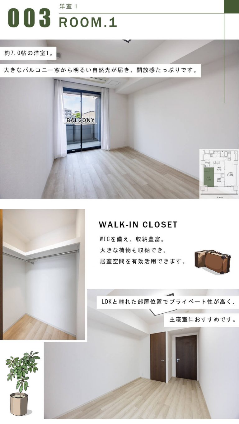 プラウド恵比寿ヒルサイドガーデンの洋室