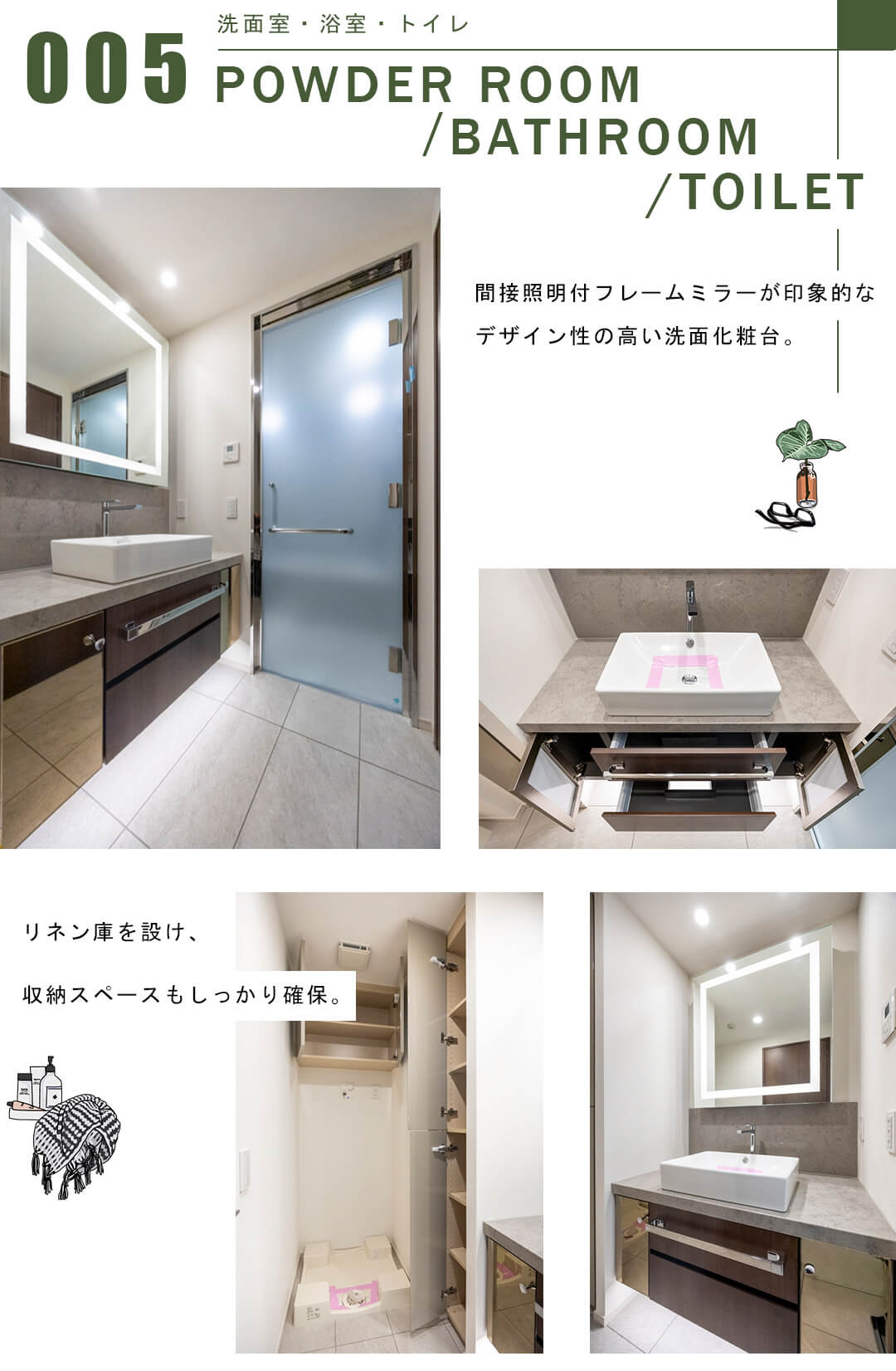 プラウド恵比寿ヒルサイドガーデンの洗面室