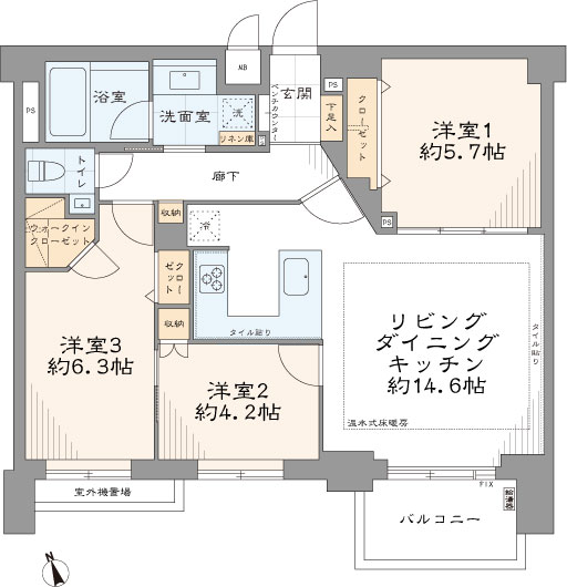 目白　洗練の光が満ちる、南向きの低層レジデンス 間取図