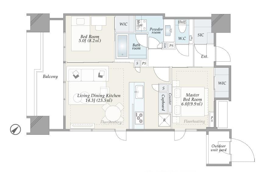 シティタワー虎ノ門　東京タワーを掌中に収める、静謐なる住まい 間取り図