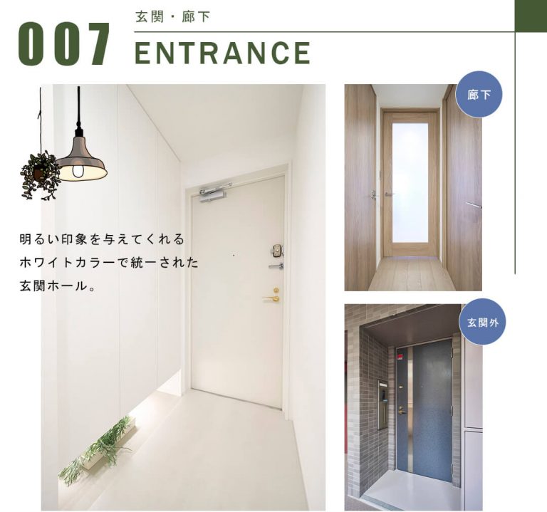 コート市ヶ谷の玄関・廊下