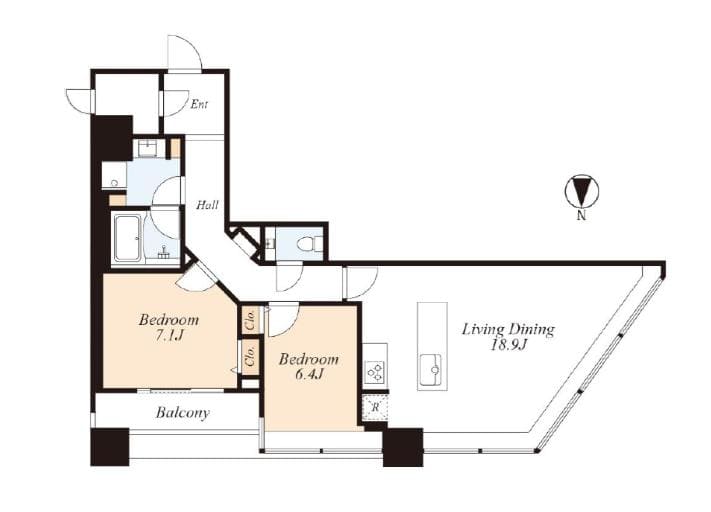 Brilliaタワー東京　全居室から東京スカイツリー、33階の輝きに満ちた日常 間取り図